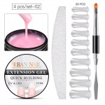 Kit pentru extensii unghii false cu Gel UV / LED RBAN NAIL - 5717 Camuflaj